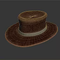 Stylish Brown Wide Brimmed Hat With Gray Band Fashion Accessory For Outfits