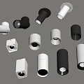 Downlights and Spotlights Modern Black and White Ceiling Lighting with Different Shapes