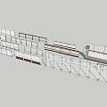 Various Modern Metal Railings with Different Designs and Structures for Building 3d model