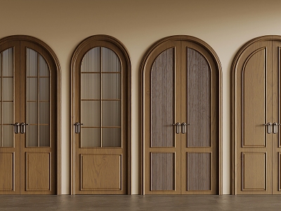 Qui Double-door Arched Door model