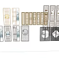 Modern Interior Partition Designs With Various Styles Materials And Decorative Elements 3d model