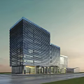 Modern High Rise Glass Office Building With Reflective Facade And Exterior Design