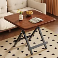 Wooden Dining Table With Black Metal Legs Vase Fruit Bowl Open Book And Geometric Rug