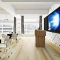 modern classroom 3d model