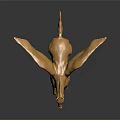 Golden Pegasus Sculpture Decorative Ornament Set For Home Decor With Shiny Metallic Finish