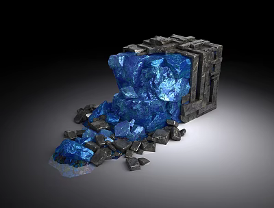 Ore Gem Diamond Sapphire Treasure 3d model