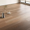 Warm Natural Wooden Flooring With Sunlight Streaming Through Window And Minimalist Decor