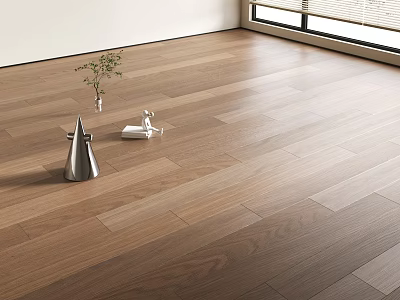 Warm Natural Wooden Flooring With Sunlight Streaming Through Window And Minimalist Decor 3d model