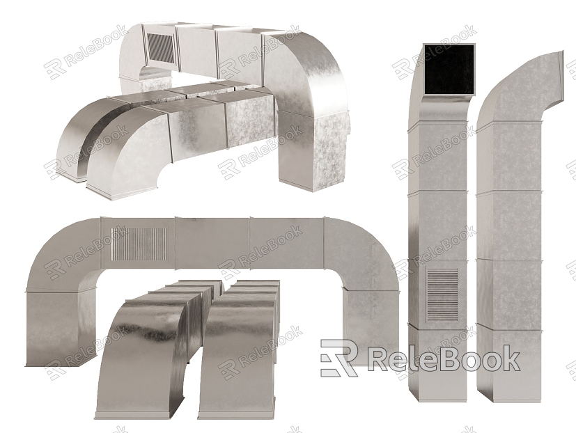 Exhaust Duct Ventilation Duct Metal Duct Flue Exhaust Duct Air Outlet model