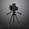 Professional Digital Camera Mounted On Tripod Stand For Stable Shooting