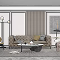 Modern sofa coffee table combination 3d model