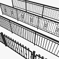 Black Metal Fence With Ornate Patterns And Decorative Railings Design