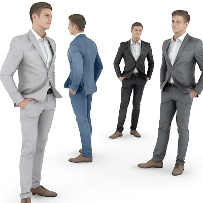Modern Men Standing Men 3d model Modern Men Standing Men 3d model
