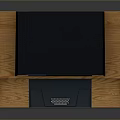 Vintage Computer Setup With Wooden Top Desk And Metal Frame Monitor Keyboard