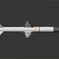 Sleek White Space Rocket Featuring Red Yellow Stripes And Tail Fins