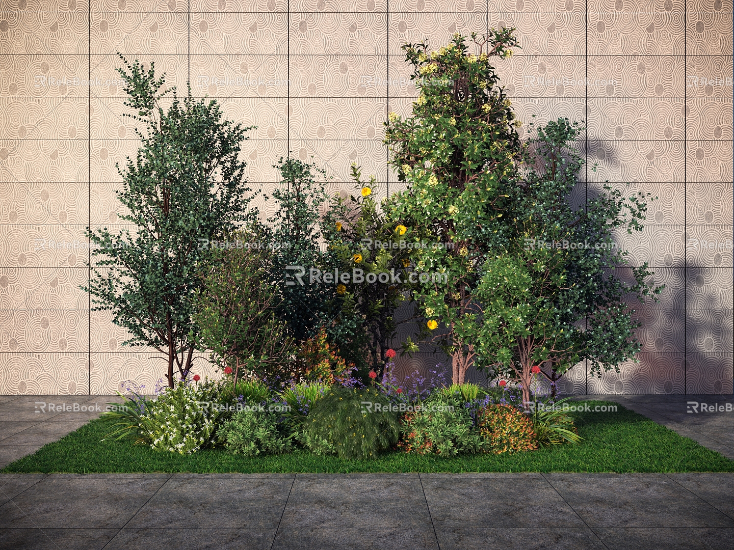 Modern Tree Plants 3d model