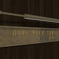 Modern Gold Wall Lamp with HOWE PACK Tweed Threep Plaques on Wooden Wall