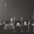 Decorative Garden Ornaments With Various Fountain Styles And Water Spray Features For Landscaping