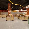 Supermarket Department Store Spacious Interior With Well Arranged Shelves Fresh Fruit Section And Bright Lighting