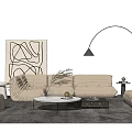 Modern Sofa Coffee Table Combination Multiplayer Sofa Coffee Table Combination 3d model