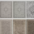 Square Rugs With Various Intricate Patterns For Modern Home Decoration Styles 3d model