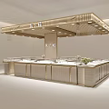 Modern Jewelry Store Interior Design Featuring Golden Display Counters And Elegant Jewelry Displays