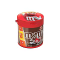 M&M's Chocolate Candy Tins In Red And Yellow With Cartoon Character Design