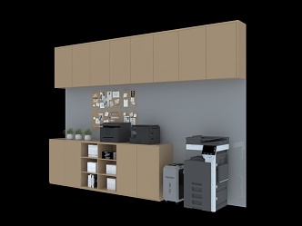 Modern printer cabinet 3d model