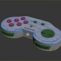 Sony White Computer Game Controller Featuring Ergonomic Design With Orange Buttons And Directional Pad