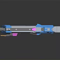 Futuristic Toy Gun With Blue Pink Silver Sleek Design Barrel Grip And Vibrant Colors