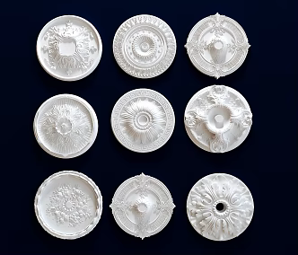 European-style carved classical gypsum carved components 3d model