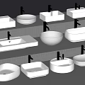 Modern wash basin wash basin counter basin round table basin faucet wash basin 3d model