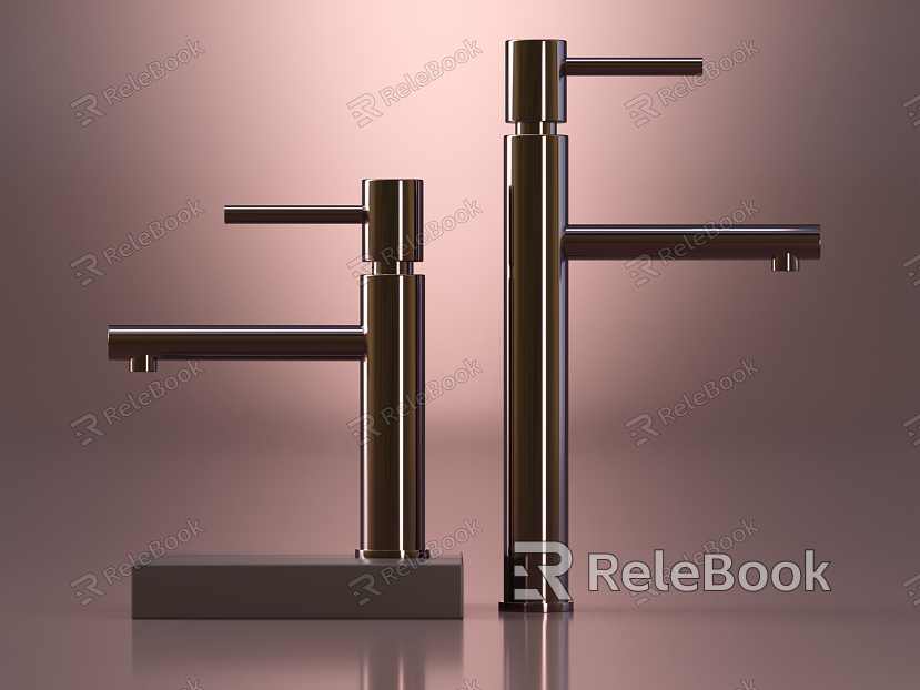 Simple faucet water fixture bathroom hardware model