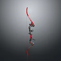 Red Modern Compound Bow With Adjustable Strings Precision Sights And Durable Design For Hunting Sports