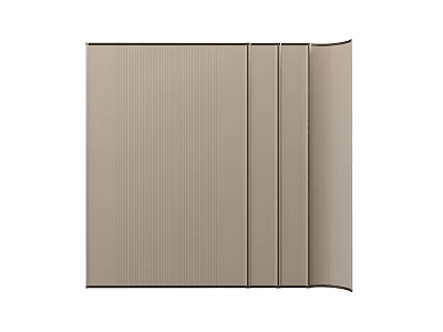 Beige Foldable Background Wall With Vertical Stripes Modern Home Interior Design 3d model