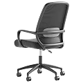 Black Mesh Office Chair With Armrests Swivel Wheels And Comfortable Design