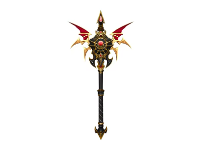 Weapon Staff Magic Wand Legendary Weapon Fairy Wand Game Equipment Magic Wand 3d model