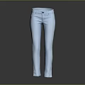 Light Blue Denim Straight Leg Jeans For Women's Casual Comfortable Wear