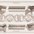 Various Decorative Gypsum Cornice Styles With Carved Patterns For Home Interior