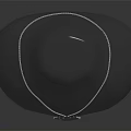 Elegant Three Round Pendant Necklace Displayed On Black Mannequin With Shiny Design