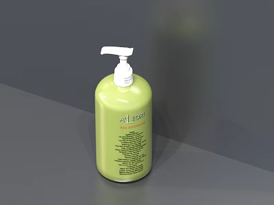 Green Hand Soap Dispenser With Pump Design Essential Bathroom Accessory For Modern Use 3d model