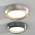 Stylish Modern Round Ceiling Lights With Various Colored Frames For Home Interior 3d model
