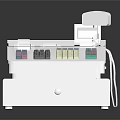 Modern Electronic Cash Register With Colorful Keypad Display Screen And Receipt Printer
