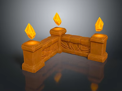 Altar Temple Shrine Hero Altar Cartoon Building Outdoor Items Realistic 3d model