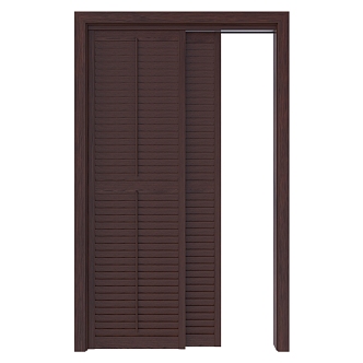 Retro shutter sliding door 3d model