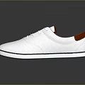 White Casual Mesh Lace Up Shoes With Blue Sole Edge And Red Lining Design