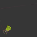 Aerial View Planning of Modern Tower Building and Curved Roof Structure with Surrounding Greenery