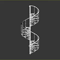 Modern Sleek Spiral Staircase Interior Design With Glass Steps And Metal Railings