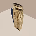 Tall Classical Tower Building With Modern Architectural Design And Decorative Facade
