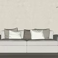 Modern double sofa 3d model